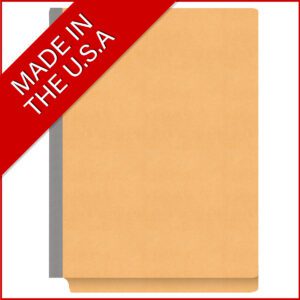 Heavy Duty End Tab Color Folders, 18 pt Letter Size, 3″ expansion, 3 Dividers, Gold (Box of 10) - Image 5