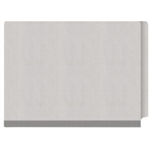 Heavy Duty End Tab Color Folders, 18 pt Letter Size, 3″ expansion, 3 Dividers, Grey (Box of 10) - Image 3
