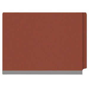 Pressboard Classification Folders, Full Cut End Tab, Letter Size, 3 Dividers, Brick Red (Box of 10) - Image 3