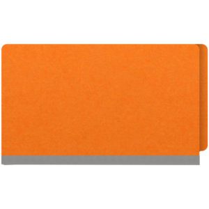 Heavy Duty End Tab Color Folders, 18 pt, Legal Size, 2" expansion, Orange (Box of 25) - Image 3