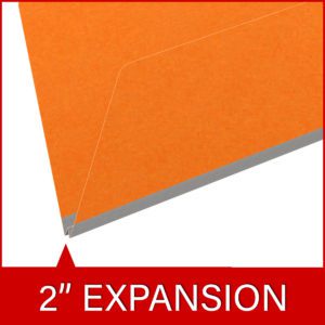 Heavy Duty End Tab Color Folders, 18 pt, Legal Size, 2" expansion, Orange (Box of 25) - Image 7