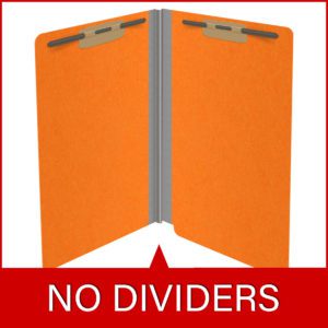 Heavy Duty End Tab Color Folders, 18 pt, Legal Size, 2″ exp, Fasteners Pos #1 & #3, Orange (Box of 25) - Image 8