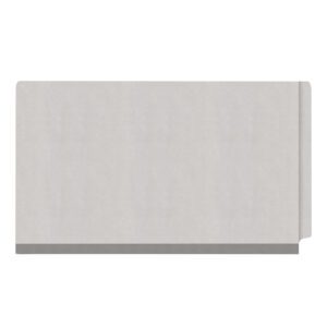 Heavy Duty End Tab Color Folders, 18 pt Legal Size, 2″ expansion 1 Divider, Grey (Box of 10) - Image 3