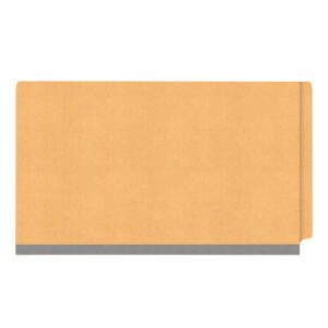 Heavy Duty End Tab Color Folders, 18 pt Legal Size, 2″ expansion, 2 Dividers, Gold (Box of 10) - Image 3