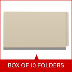 18 Pt. Manila Classification Folders, Full Cut End Tab, Legal Size, 2 Dividers (Box of 10) - Image 6