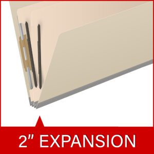 18 Pt. Manila Classification Folders, Full Cut End Tab, Legal Size, 2 Dividers (Box of 10) - Image 7