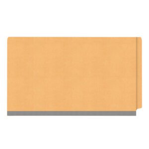 Heavy Duty End Tab Color Folders, 18 pt Legal Size, 3″ expansion, 3 Dividers, Gold (Box of 10) - Image 3