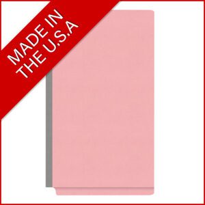 Heavy Duty End Tab Color Folders, 18 pt Legal Size, 3″ expansion, 3 Dividers, Pink (Box of 10) - Image 5