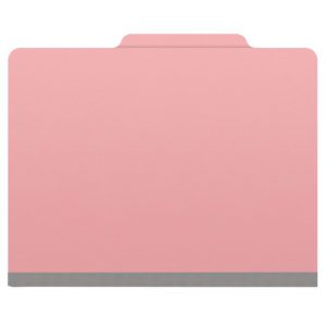 Heavy Duty Top Tab Color Folders, 18 pt, Letter Size, 2″ exp, Fasteners Pos #1 & #3, Pink (Box of 25) - Image 3