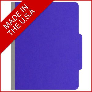 Heavy Duty Top Tab Color Folders, 18 pt, Letter Size, 2″ exp, Fasteners Pos #1 & #3, Purple (Box of 25) - Image 5