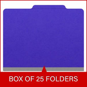 Heavy Duty Top Tab Color Folders, 18 pt, Letter Size, 2″ exp, Fasteners Pos #1 & #3, Purple (Box of 25) - Image 6