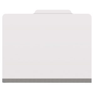 Heavy Duty Top Tab Color Folders, 18 pt, Letter Size, 2″ exp, Fasteners Pos #1 & #3, White (Box of 25) - Image 3