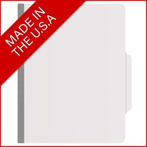 Heavy Duty Top Tab Color Folders, 18 pt, Letter Size, 2″ exp, Fasteners Pos #1 & #3, White (Box of 25) - Image 5