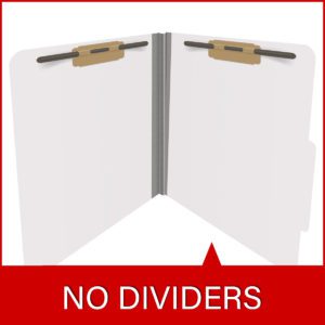 Heavy Duty Top Tab Color Folders, 18 pt, Letter Size, 2″ exp, Fasteners Pos #1 & #3, White (Box of 25) - Image 8