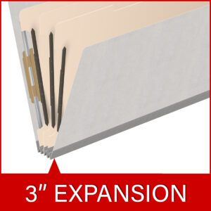 18 pt Heavy Duty Top Tab Color Folders, 2/5 Cut ROC Top Tab, Legal Size, 3 Dividers, Grey (Box of 10) - Image 7
