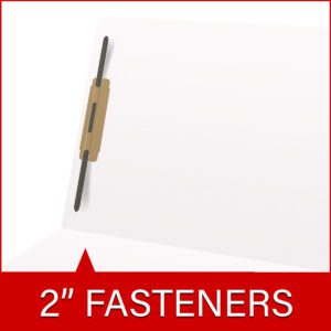20 pt Super Heavy Duty Color Folders, Full Cut End Tab, Letter Size, 1 Fastener in Pos #3, White (Box of 40) - Image 6