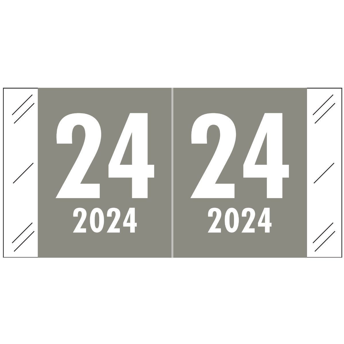 2024 Year Label Gray