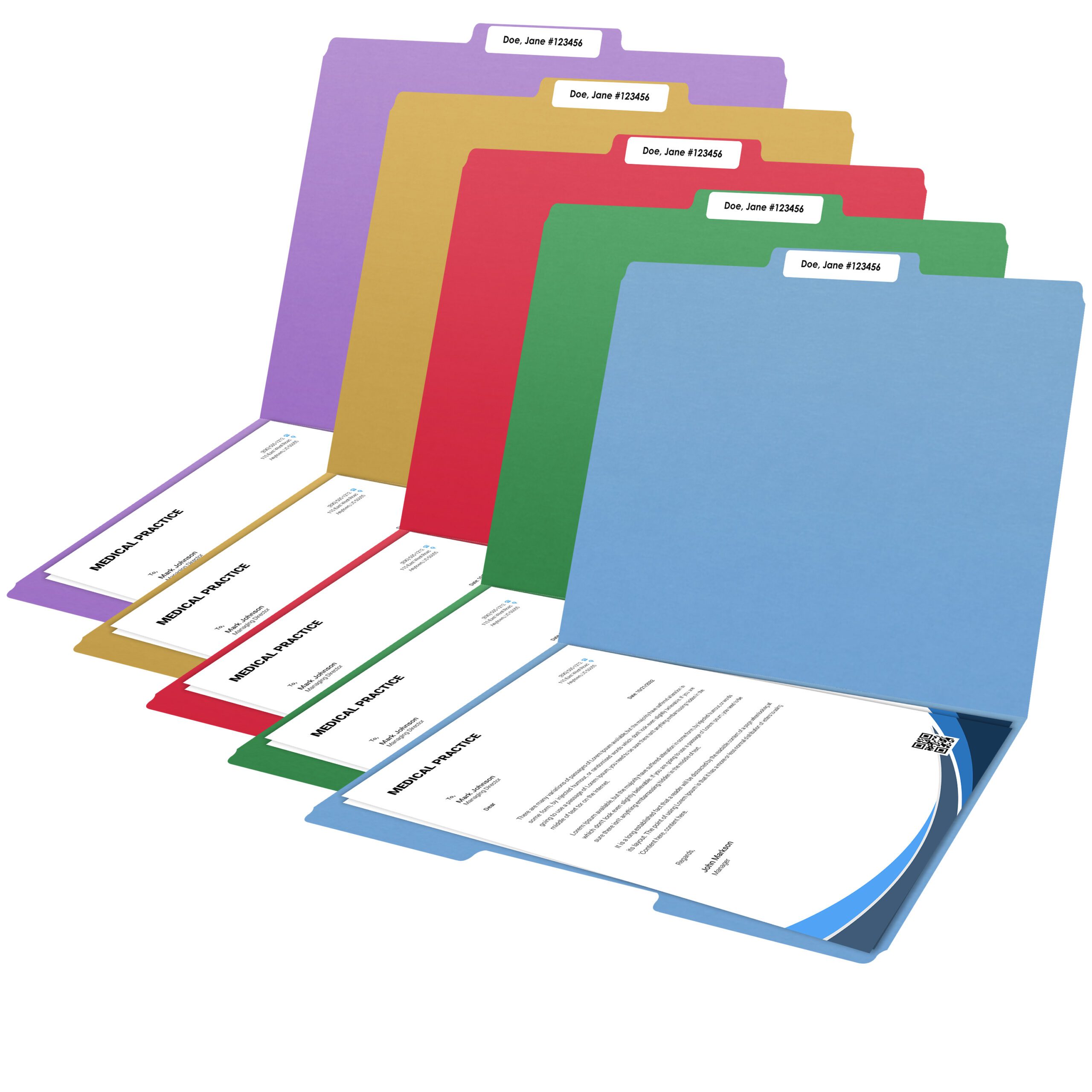 Top Tab Folders – Assorted Colors
