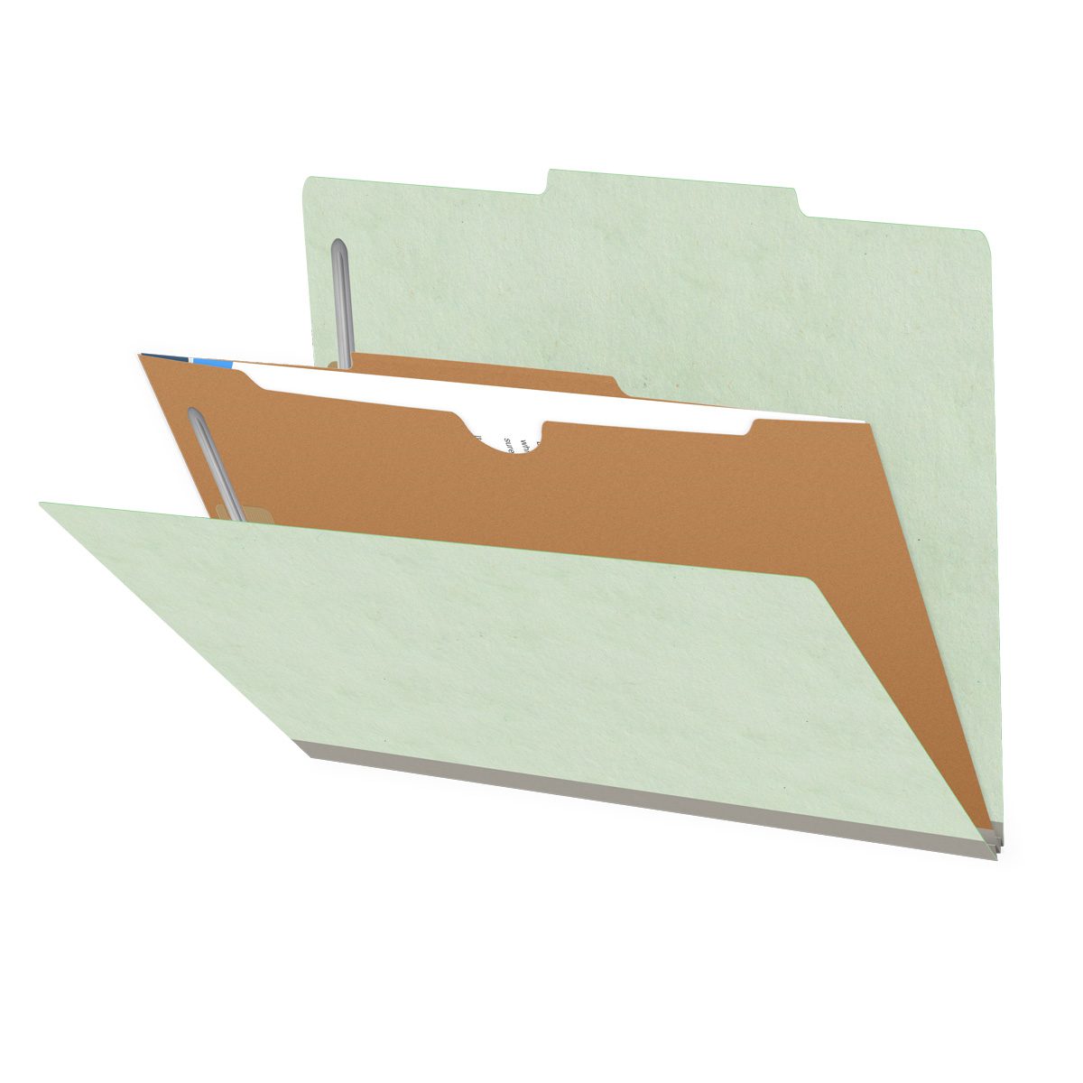 25 Pt. Pressboard Classification Folders, 2/5 Cut ROC Top Tab, Letter ...