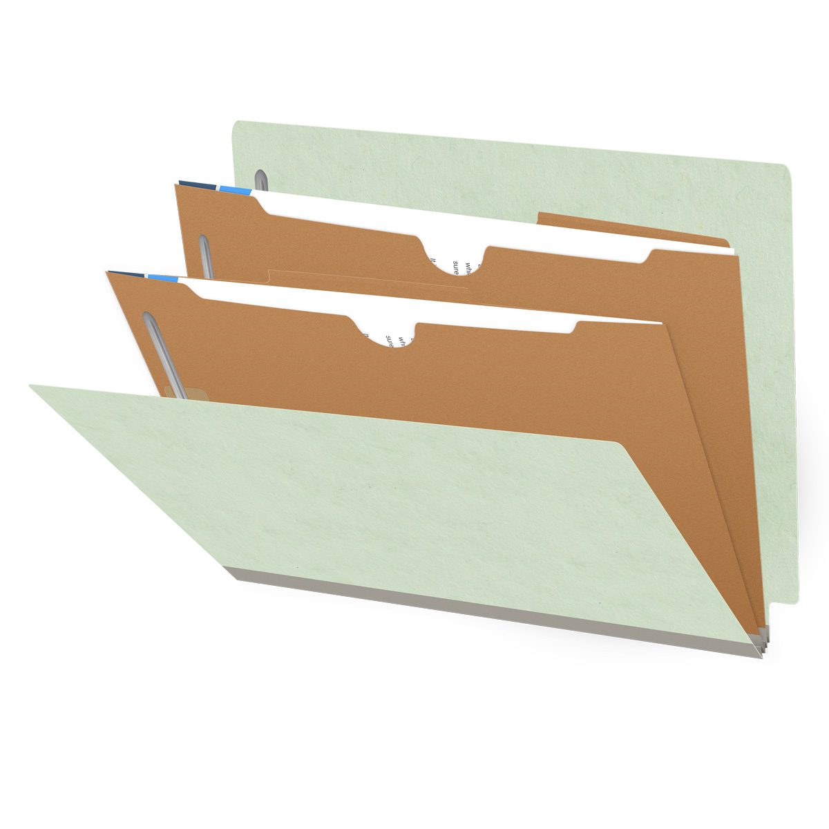 Pressboard Classification Folders, Full Cut End Tab, Letter Size, 2 ...