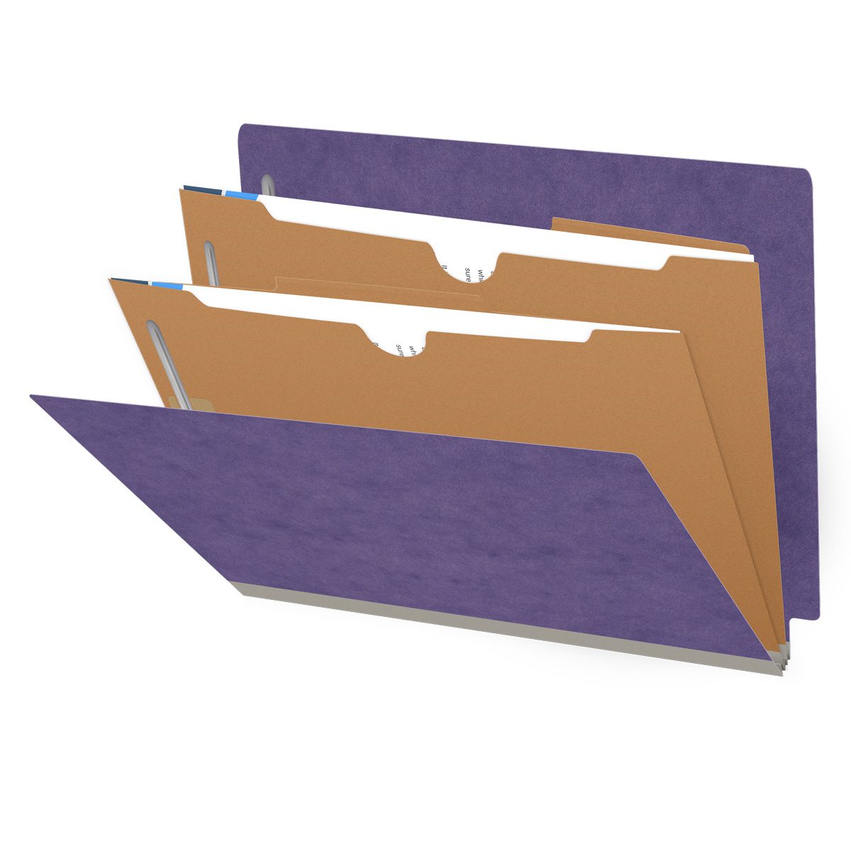 Pressboard Classification Folders, Full Cut End Tab, Letter Size, 2 ...