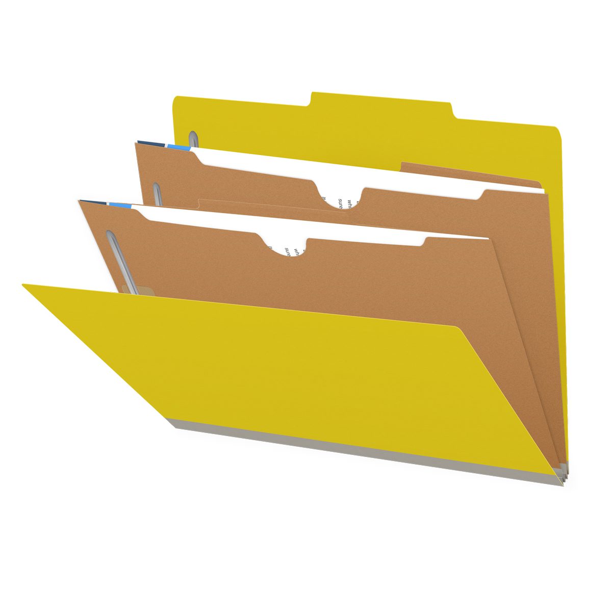 25 Pt. Pressboard Classification Folders, 2/5 Cut ROC Top Tab, Letter ...