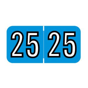 2025 Year Labels, Blue, Barkley Compatible, 3/4" X 1-1/2" - Roll of 500 - Image 1