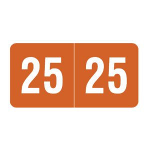 2025 Year Labels, Brown, Smead Compatible, 1/2" X 1" - Roll of 500 - Image 1