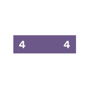 Ames Compatible Numeric Labels, Number "4" Purple, Laminated Stock, 1/2" X 1-3/4" Individual Numbers - Roll of 1000