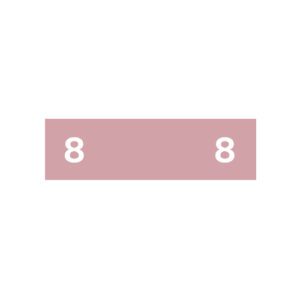 Ames Compatible Numeric Labels, Number "8" Pink, Laminated Stock, 1/2" X 1-3/4" Individual Numbers - Roll of 1000
