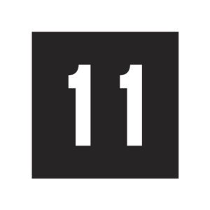 IFC/AFV 3300 Compatible Numeric Labels, Number "1", Black, Laminated Stock,  1-7/8" x 1-7/8" Individual Numbers - Roll of 500