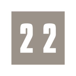 IFC/AFV 3300 Compatible Numeric Labels, Number "2", Gray, Laminated Stock,  1-7/8" x 1-7/8" Individual Numbers - Roll of 500