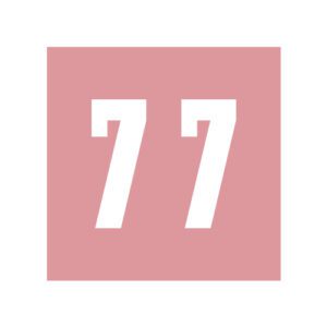 IFC/AFV 3300 Compatible Numeric Labels, Number "7", Pink, Laminated Stock, 1-7/8" x 1-7/8" Individual Numbers - Roll of 500 - Image 1