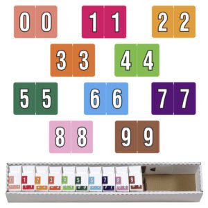 Datafile / Tab L8700 Compatible Numeric Labels, Number "0-9", Laminated Stock,  15/16" x 1-1/4" Individual Numbers - Roll of 500 - Image 1