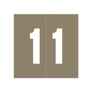 Ames Compatible Numeric Labels, Number "1" Gray, Unlaminated Stock, 1-7/8" X 1-7/8" Individual Numbers - Roll of 1000 - Image 1