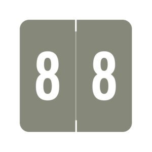 Barkley FNDBM-S Compatible Numerical Labels, Number "8" , Lavender, Laminated Stock, 1-1/2" X 1-1/2" Individual Numbers - Roll of 500