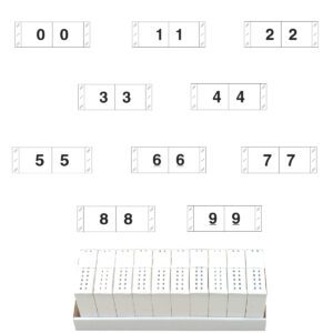 Tabbies 11830 Compatible Numerical Labels, #0-9 Numeric Set, Laminated Stock, 1/2" X 1-1/2" Individual Numbers - 10 Roll of 500