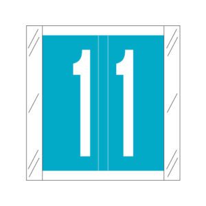 Tabbies 11500 Compatible Numerical Labels, Number "1" , Blue, Laminated Stock, 1-1/2" X 1-1/2" Individual Numbers - Roll of 500