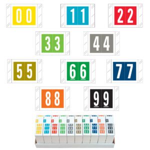 Col'R'Tab Compatible Numeric Labels, Laminated Stock, 1" X 1-1/2" Individual Numbers - Roll of 500
