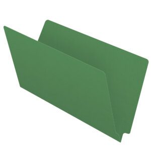 14 pt Color Folders, Full Cut 2-Ply End Tab, Legal Size, Green (Box of 50) - Image 1