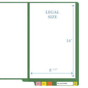 14 pt Color Folders, Full Cut 2-Ply End Tab, Legal Size, Green (Box of 50) - Image 9