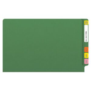 14 pt Color Folders, Full Cut 2-Ply End Tab, Legal Size, Green (Box of 50) - Image 3