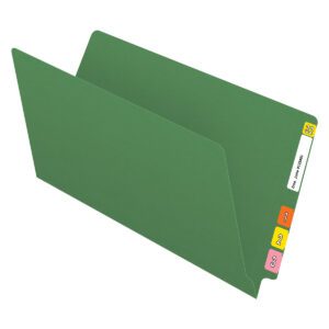 14 pt Color Folders, Full Cut 2-Ply End Tab, Legal Size, Green (Box of 50) - Image 4
