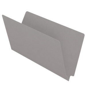 14 pt Color Folders, Full Cut 2-Ply End Tab, Legal Size, Grey (Box of 50)
