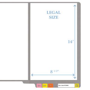 14 pt Color Folders, Full Cut 2-Ply End Tab, Legal Size, Grey (Box of 50) - Image 9