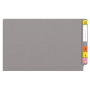 14 pt Color Folders, Full Cut 2-Ply End Tab, Legal Size, Grey (Box of 50) - Image 3