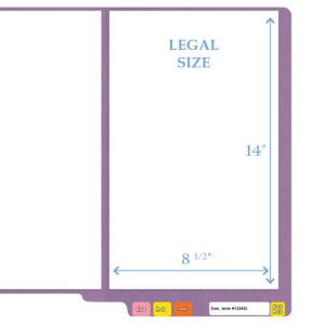14 pt Color Folders, Full Cut 2-Ply End Tab, Legal Size, Lavender (Box of 50) - Image 9