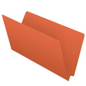 14 pt Color Folders, Full Cut 2-Ply End Tab, Legal Size, Orange (Box of 50) - Image 1