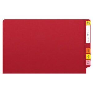 14 pt Color Folders, Full Cut 2-Ply End Tab, Legal Size, Red (Box of 50) - Image 3
