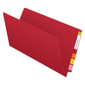 14 pt Color Folders, Full Cut 2-Ply End Tab, Legal Size, Red (Box of 50) - Image 4